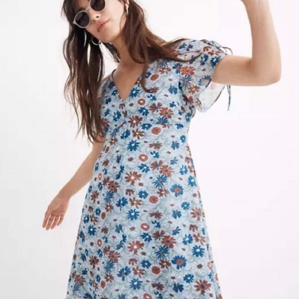 Madewell open back floral dress